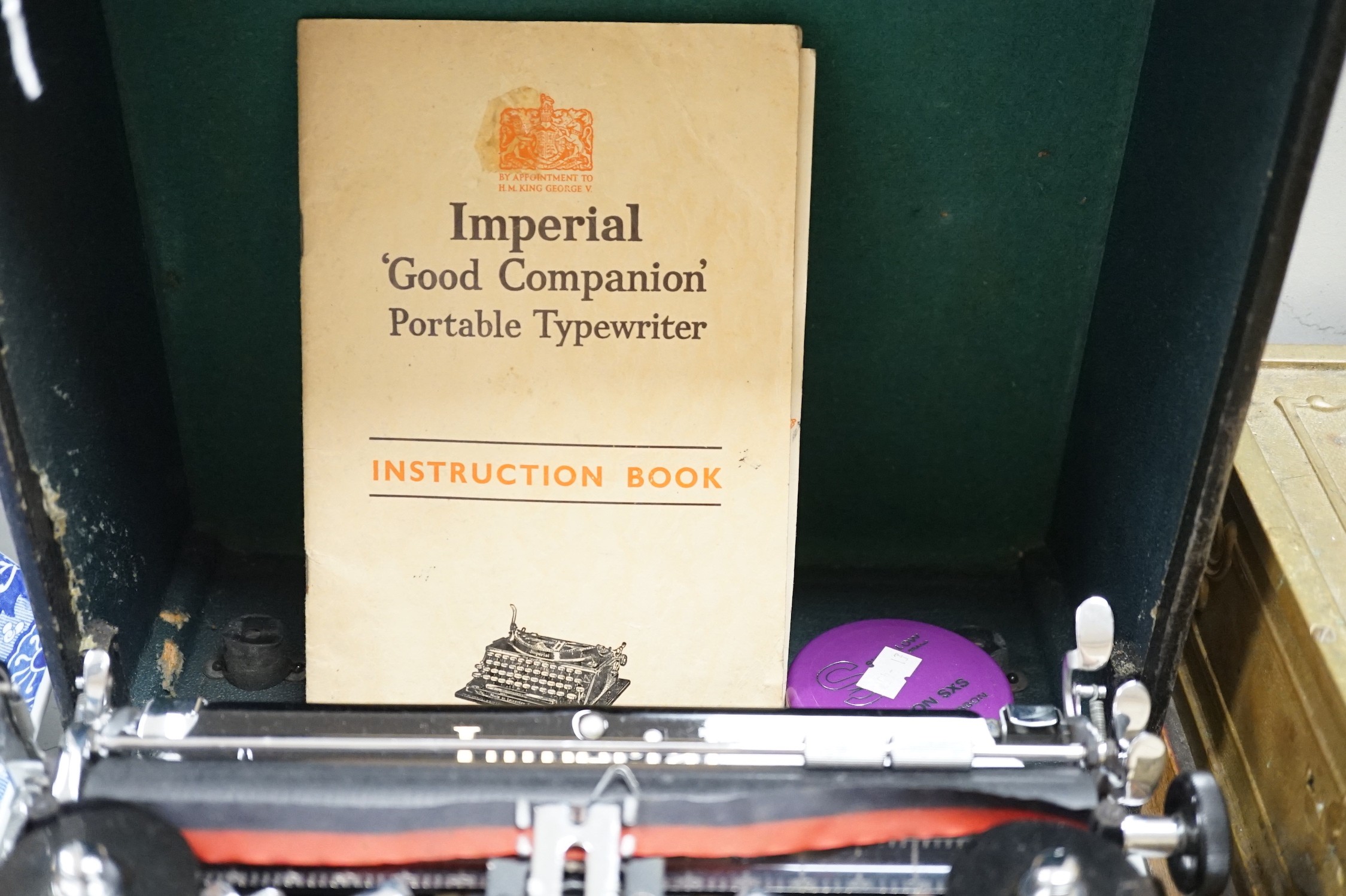 An Imperial ‘Good Companion’ cased typewriter